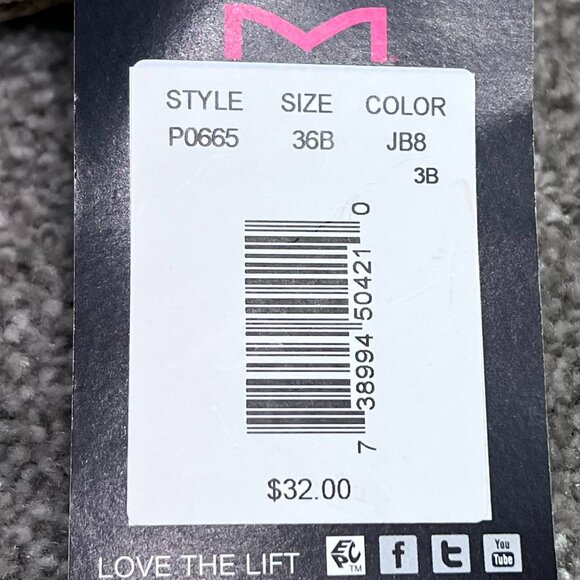 NWT Madenform Love the Lift Front Closure Bra in Nude Size 36B - Picture 3 of 4